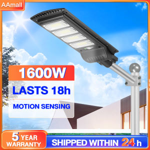 【Ready stock】lampu solar light outdoor lighting Human body induction 1600W waterproof light lampu light Street light