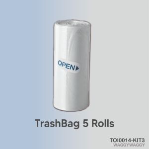 WaggyWaggy Cat Toilet Trashbin Lid Odorless Dustbin Tong Sampah Pasir Kucing 猫咪铲屎垃圾桶 TOI0014