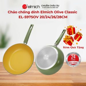 Chảo chống dính Ceramic Elmich Olive Classic EL-5975OV - Tiêu chuẩn châu âu