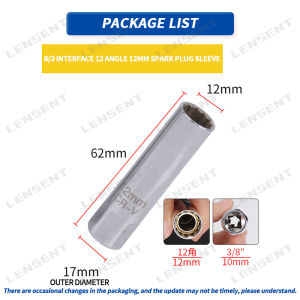 Lensent Automotive Spark Plug Sleeve Removal Tool 14mm16mm Spark Plug Universal Magnetic Suction Thin-Wall Extension Rod Moving Head Magnetic Universal Fire Nozzle Wrench