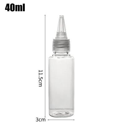 10PCS Pointed Mouth Squeeze Bottles Plastic Empty Bottle with Leak-proof Lids Portable Refill Container for Kitchen Sauce Art Paint