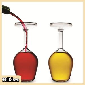 [Hilldora] Sáng Tạo lộn ngược cốc rượu cốc vui bên thủy tinh đám cưới sáo cao thủy tinh borosilicate đảo ngược ly rượu