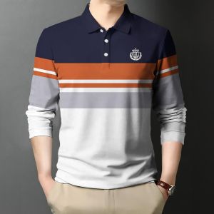 Fashion Quick Drying Polo Shirts for Men High Quality and Comfortable Polo for Men Formal Casual Street Outdoor Long Sleeve