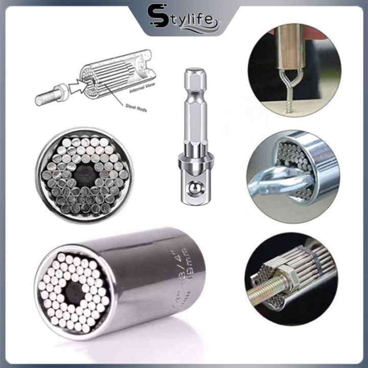Magic Socket 7-19mm Ratchet Socket Magic Socket Wrench Universal Socket Wrench ...
