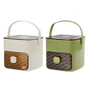 Reusable Press Type Ice Box with Lid and Bin Plastic Ice Maker Refrigerator Ice Mold For Coffee & Easily to Use