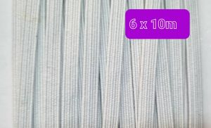 Dolphin Premium White Elastic Braid Fabric for Sewing and Crafting