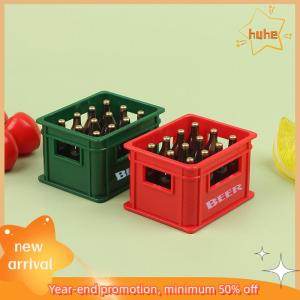 huhe 1:12 dollhouse มินิเบียร์ดื่มขวดเบียร์กล่องเครื่องดื่มบาร์ห้องครัวของเล่นตกแต่ง