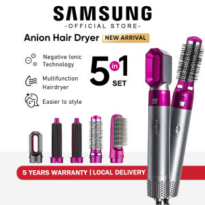 Samsung Year end party gifts 6 IN 1 Hair Dryer Curling Iron Electric Hair Straightener Multi-function Flat Irons Negative Ion Straight Roll Styling Tool Set