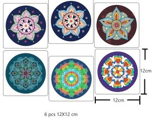 Muslim style Indian style,Anti-high Temperature Coaster Dish Plate Heat Insulation Pad Anti-scalding Pad Table Mat Household Bowl Mat Silicone Table Mat Pot Mat