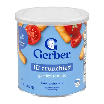 Gerber Lil Crunchies Garden Tomato 42G - From 8 Months