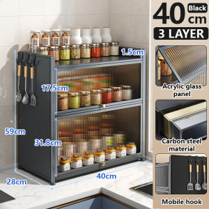 🔥Ship in 12 Hour+2025 Upgrade🔥 New Kitchen Rack Dish Rack Multi-Layer Dishes Tableware Storage Cabinet with Cover for Kitchen Organizer Storage