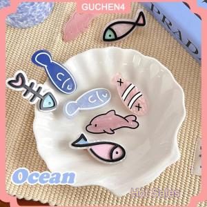 GUCHEN4🎀 Hàn Quốc Phong Cách Sáng Tạo Ít Cá Xương Kẹp Tóc Barrettes Mùa Hè Phim Hoạt Hình Cá Heo Clip Vui Tóc Phụ Kiện Cho Phụ Nữ Mũ Nón