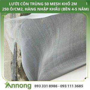 Lưới Chắn Côn Trùng 50 Mesh Hàng Nhập Khẩu Khổ 2m