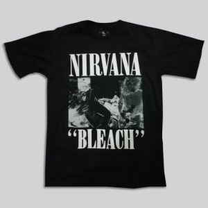Kaos Band Nirvana Bleach Kurt Cobain Rock Legend 90s Cotton Combed 24s Sablon Plastisol