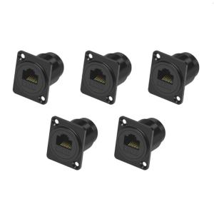 RJ45โมดูลตัวเชื่อมต่อแผง Cat6แบบเกลียวอะแดปเตอร์ต่อที่ยึดให้แน่น RJ45หญิงถึงหญิงผ่าน