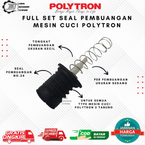 JMT - Full Set Seal Karet Pembuangan Mesin Cuci Polytron 2 Tabung No.24