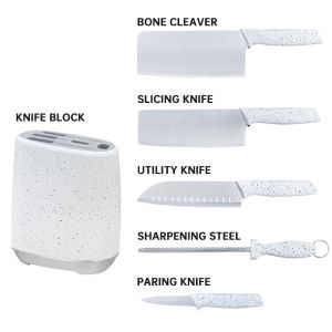 Nipiin Six-Piece Stone Pattern Spray Dot Tool Set Beautiful Stone Spray Design Sturdy & Practical Household Kitchen Kit