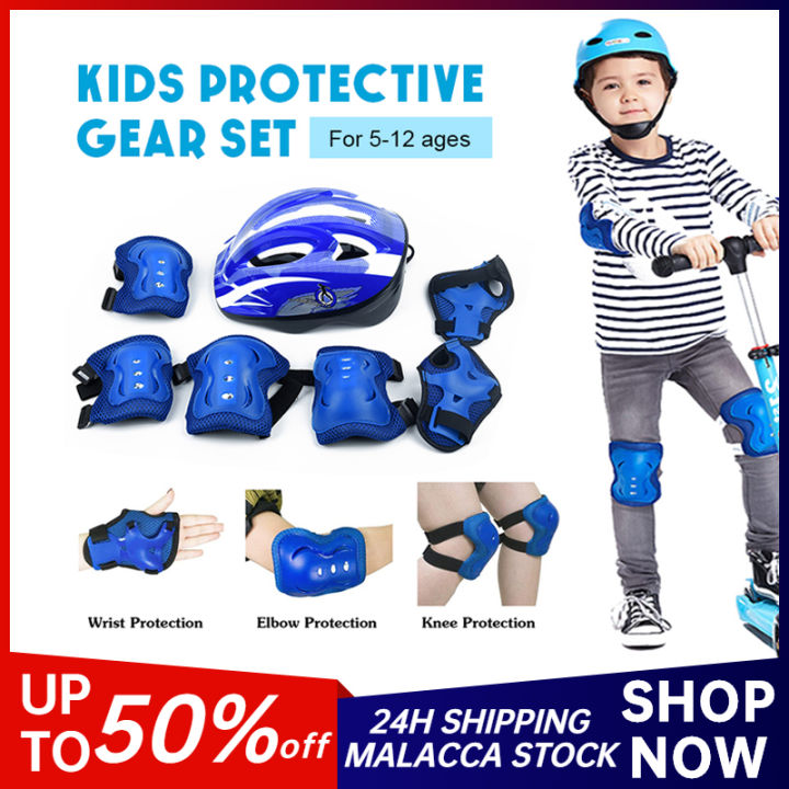 Helmet and knee pads for 5 year discount old