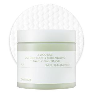celimax ONE STEP Body Brightening Pad with Green Tea & White Truffle for Knee & Elbow Gentle Exfoliating & Hydrating Body Scrub 110ml (60 pads)