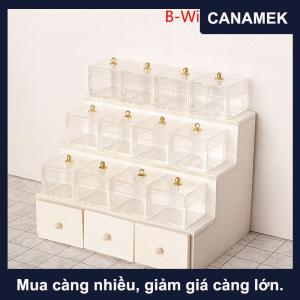【CANAMEK】 1:12 Dollhouse thu nhỏ hiển thị giá hộp kẹo ngăn kéo tủ W rõ ràng hộp đồ nội thất mô hình trang trí nội thất đồ chơi nhà búp bê phụ kiện
