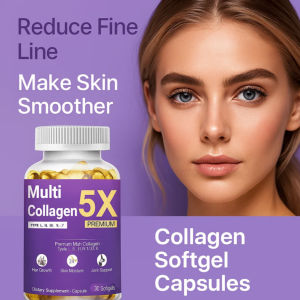 ✨ Collagen Softgel Supplement—Collagen Soft Capsules For Skin Whitening Spot Removal Skin Care Easy To Take Adhesive Care Hair Health Joint Support Easy Absorption.