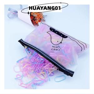 HUAYANG01 [HOT FASHION] แถบยางรัดผมแบบใช้แล้วทิ้งสำหรับเด็กผู้หญิง1000ชิ้นสายรัดผมแบบยืดหยุ่นที่คาดผมสำหรับเด็กอุปกรณ์เสริมสำหรับเด็ก