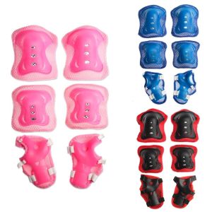 Kids Outdoor Sport Knee Protective Gear Set - 6Pcs Riding/Skating Safety Gear - Wrist Guard, Elbow Pad, Knee Protector - 4-10 Years Old