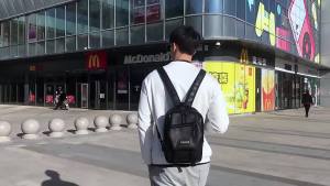 Mensbackpack Multi-function Small chest bag travelling school bag Pu leather backpack 2024