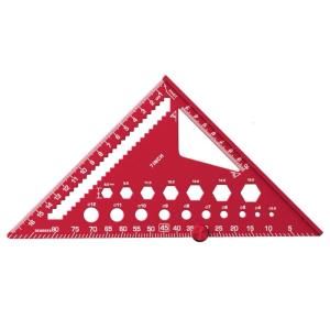 7 Inch Aluminum Triangular Scale For Professional Woodworkers Engineers And Technical Drawing Specialists