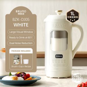 [อัปเกรด2024] เครื่องปั่นความเร็วสูง Bruno เครื่องทำนมถั่วเหลือง (1000มล.) สำหรับ1-5คนเครื่องถนอมอาหารเอนกประสงค์ไซโตเดิร์มเครื่องจักรทำลายเครื่องทำน้ำเต้าหู้ BZK-DJ05