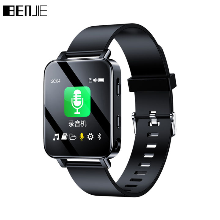 BENJIE A80 Smart Watch MP3 Player Full Touch Screen Lossless Voice Recorde 16G 32G Bluetooth 5.0 HiFi Noise Reduction Rechargeable Portable Wristwatch Music Amplifier Dual Microphone DSP Digital Sport...