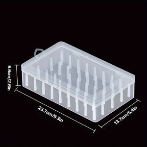 NAELIN Nhựa Hộp  và chỉ Tổ chức thủ công Trong suốt Hộp đựng đồ may vá Thuận tiện 42 Axis Thùng chứa cuộn chỉ Dụng cụ may vá