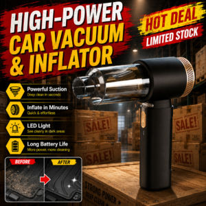 Multifunctional High Power Air Pump Car Vacuum Cleaner 120W Dual Use Tire Inflator Portable 12V Auto Vacuum Cleaner Car Accessories