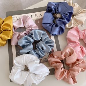 SCRUNCHIE IKAT RAMBUT KOREA WANITA AKSESORIS RAMBUT POLOS SATIN AK52 NOMIDE