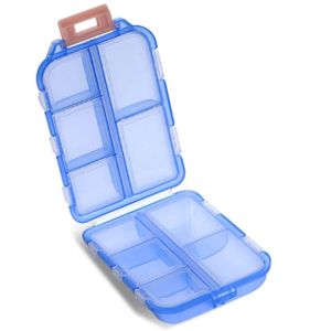 10 Grids Mini Portable Pills Organizer Case Pillbox Tablet Storage Container Weekly Travel Medicine Pill Case Dispenser