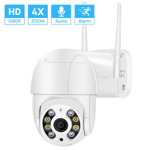 Hamrol 8MP ติดตามอัตโนมัติ PTZ กล้อง Wifi Motion Detection สมาร์ทนาฬิกาปลุกไร้สายกล้องกันน้ำกลางแจ้ง2 Way Audio 4X Zoom Home Security กล้องวงจรปิดกล้อง IP