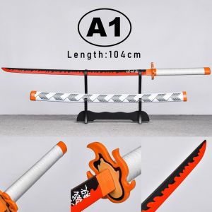 104cm Demon Slayer Sword Wooden Japan Anime Cosplay Toy For Children Gifts And Role-Playing And Collection