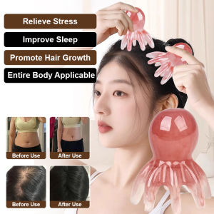 Scalp Massager Comb Head Massage Brush/Soothing Scalp Stress Relief/Promotes Sleep Home Spa For Adults/Gentle Octopus Shape