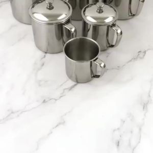New 350-1250ml Mug Handle Design With Lid Water Cup 304 Stainless Steel Tea Cup Camping2026