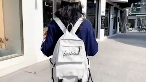 Large Capacity Fashion Backpack Casual canvas School Travel Laptop Bag for women men no chain