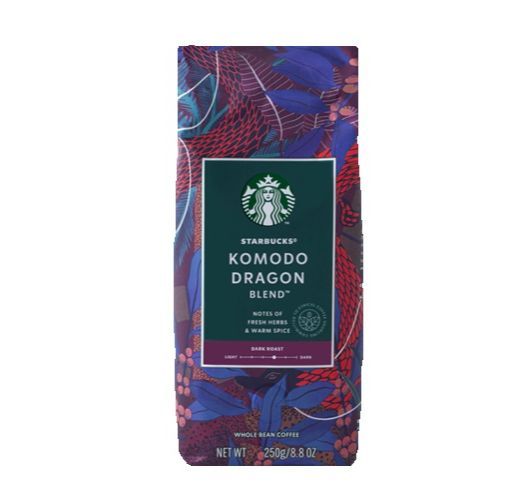 STARBUCKS Komodo Dragon Whole Coffee Bean Dark Roast สตาร์บัค เมล็ดกาแฟ ...