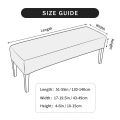 FORCHEER Bench Cover for Dining Room 1 Piece 130-140CM Stretch Retro Faux Leather Dining Bench Slipcover Rectangle With Seatbelt Anti-Dust Removable. 