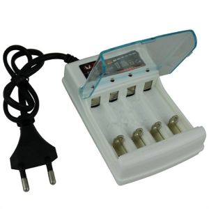 4 Slot Power Adapter 1.2V AAA/AA Plug Rechargeable Battery Charger