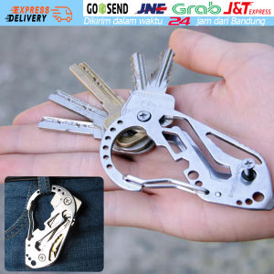 Key Holder Gantungan Kunci Obeng Lipat Multifungsi 3 In 1 Pembuka Tutup Botol Keysmart Keychain Tool Stainless Steel Gantungan Kunci Climbing Outdoor