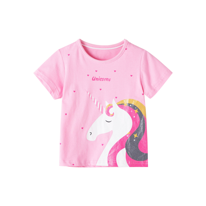Ready Stock girls Cotton unicorn Toddler Kids T-Shirt Cute Cartoon