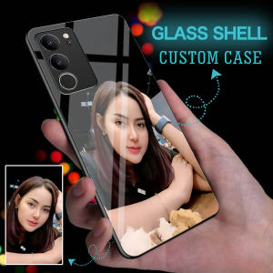 Custom Case Foto Bebas Bisa Tambah Nama Softcase Glass Kilat Op /Vi/Xia/Real /ip /Sam /Inf