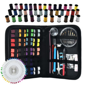 128Pcs/Set Portable Sewing Kit Stitching Embroidery Craft Sewing Kit Needles Tools