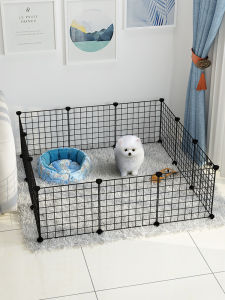 DIY Metal Dog Cage Pet Cage Stackable Pet Cat Rabbit Cage Pet Metal Wire Kennel Extendable Pet Fence