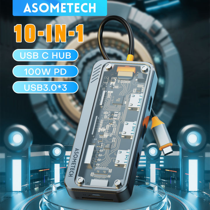 ASOMETECH USB C HUB 4K HDMI tương thích VGA USB 3.0 Adapter 11 10 8 ...