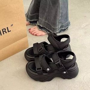 Thick-Soled Sports Sandals For Women Summer Outdoor Wear 2026 New Model High-End Wedge Beach Roman Sandals
